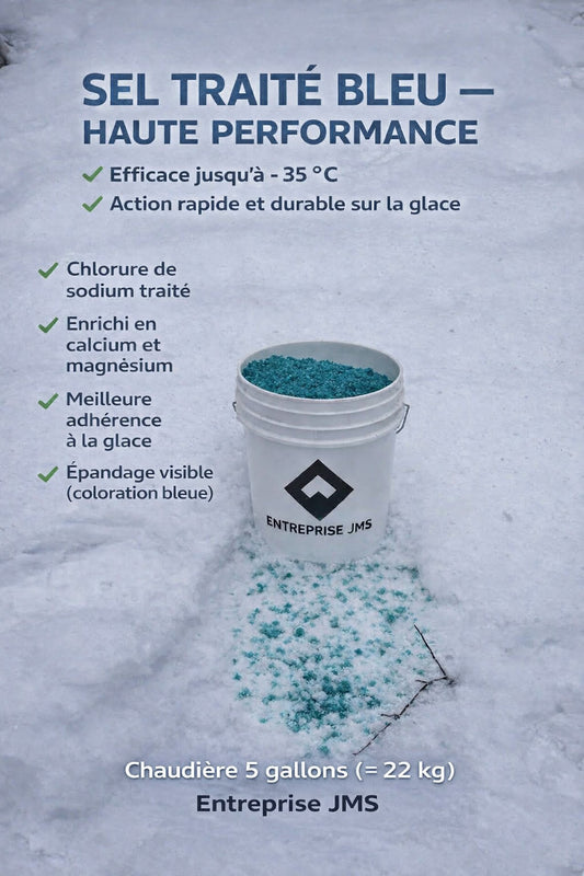 Sel traité bleu – Chaudière 22 kg (5 gallons)